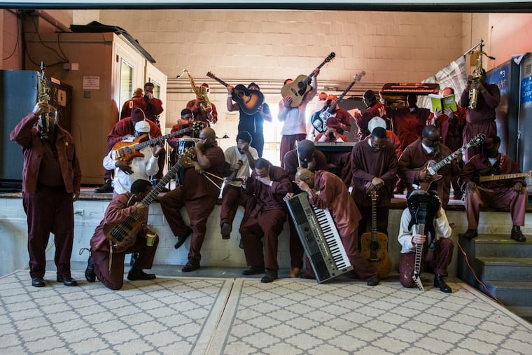 Inmates at the State Correctional Institution, Graterford, participating in the Songs in the Key of Free program.