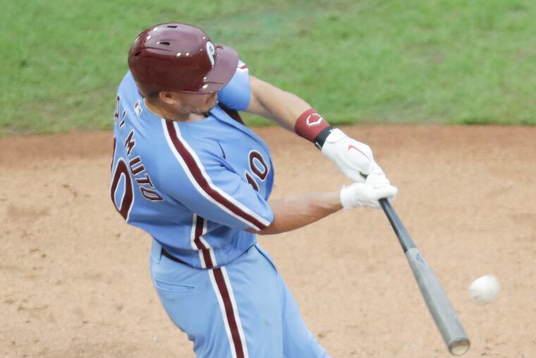 Phillies catcher J.T. Realmuto hit seven home runs in his first 13 games this season.