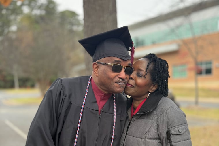 Siblings William and Melanie Burney at his graduation Dec 13 from the University of Arkansas at Little Rock.