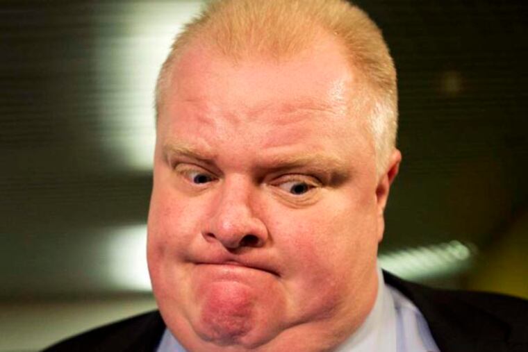 Toronto Mayor Rob Ford said he was "extremely inebriated" in the latest video to emerge and was embarrassed. (AP Photo/The Canadian Press,Nathan Denett)