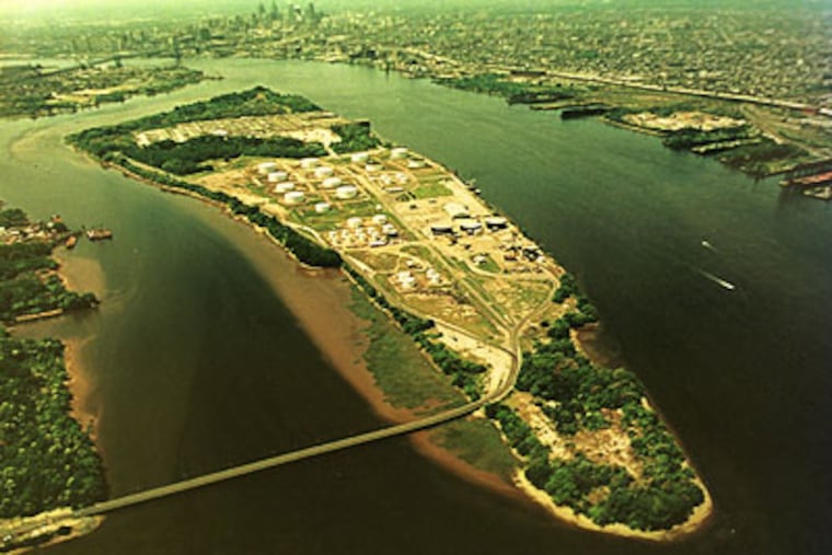 Petty's Island, off Camden and owned by Pennsauken, is one of the Delaware's largest islands. This 1992 aerial photo of the island is courtesy of Citgo.