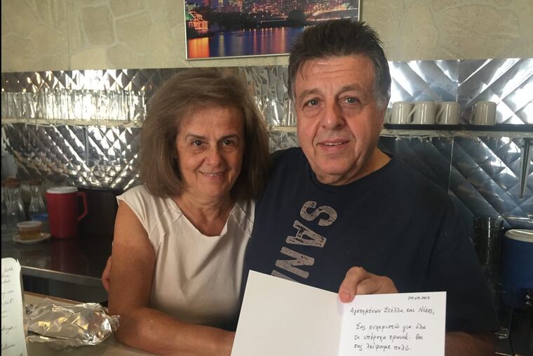 After nearly 40 years of working in diners together, Nick and Stella Mitoulis, owners of Sandy’s Restaurant in Fitler Square, hung up their aprons for good.