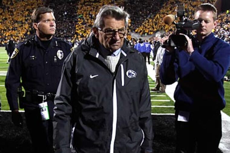 Joe Paterno and Penn State hope to avenge last season's 24-3 loss to Iowa. (Charlie Neibergall/AP)