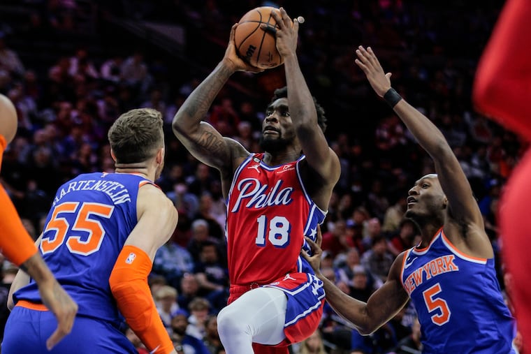 Shake Milton (18) is among Sixers in line to see more playing time with James Harden out.