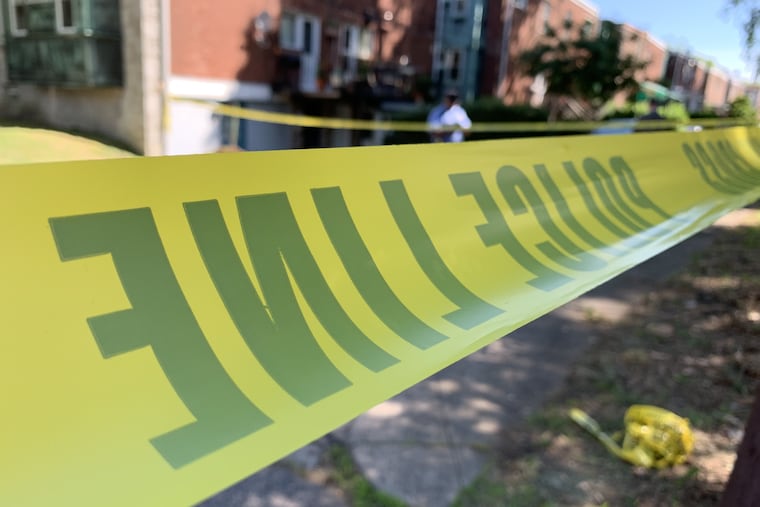 Crime scene tape in Philadelphia.