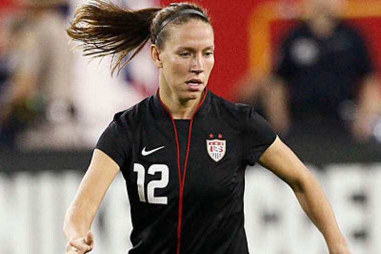 Lauren Cheney and the U.S. women's soccer team play an international friendly against China on Sunday at PPL Park. (AP Photo)