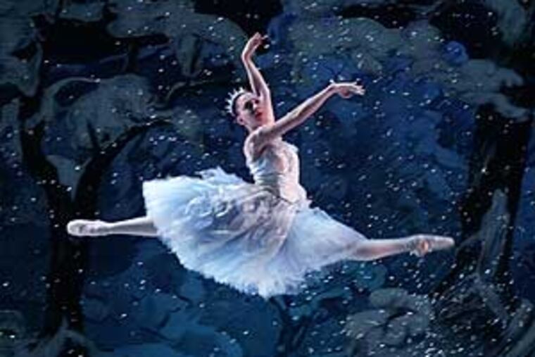 The Pennsylvania Ballet's Laura Bowman during a rehearsal of the "Nutcracker" at the Academy of Music.