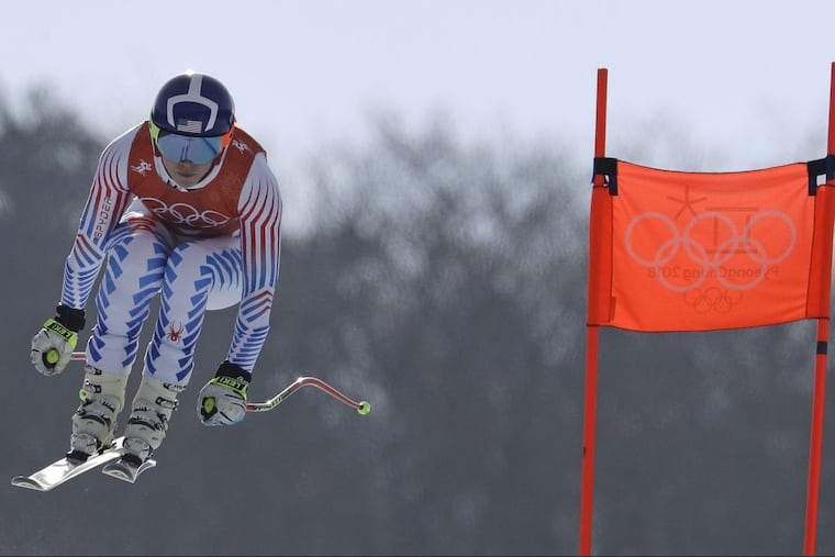 U.S. skier Lindsey Vonn competes in women’s downhill training at the 2018 Winter Olympics in Jeongseon, South Korea, Monday, Feb. 19, 2018.