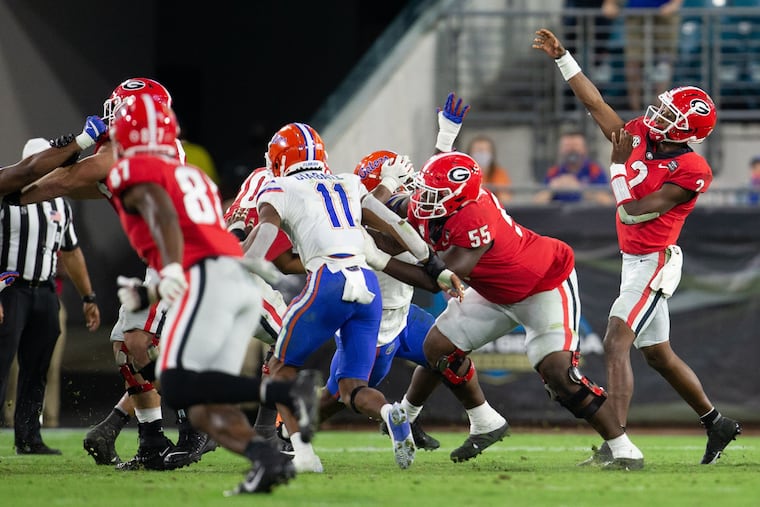 Quarterback D'Wan Mathis, who started Georgia's opener, has since transferred to Temple.