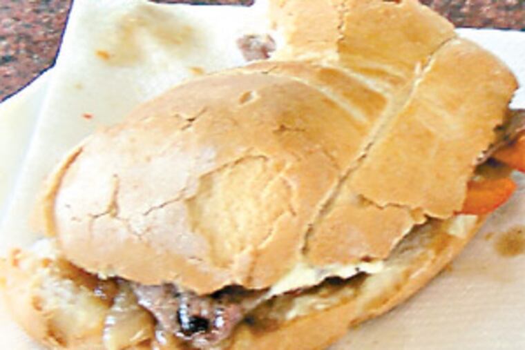 Found in Turin, Italy: A "Philly Cheese Steak" -- with fried onions. It tasted good, although it was mostly bread.