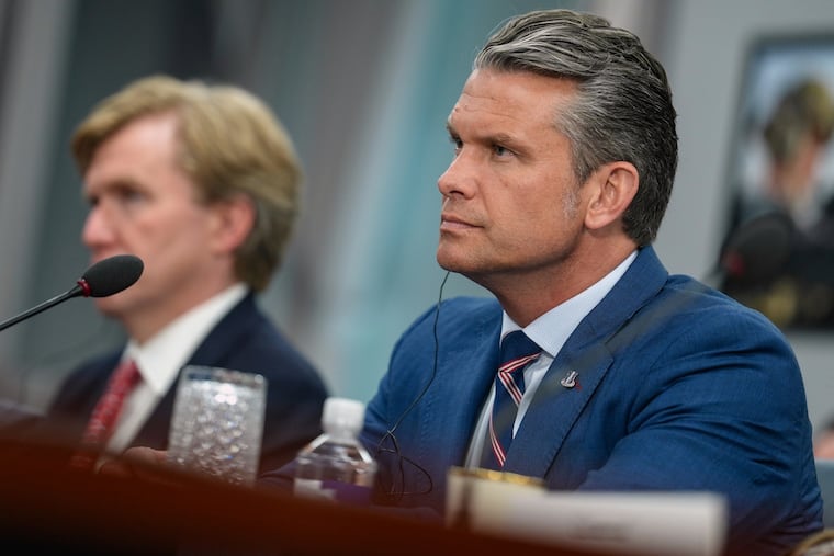 Defense Secretary Pete Hegseth listens during a meeting with Iraq's Prime Minister Ali al-Zaidi at the Pentagon Tuesday, July 14, 2026, in Washington.