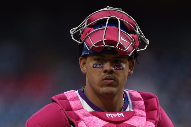 Phillies catcher Jorge Alfaro has nailed seven of the last 10 runners who have tried to steal a base against him.