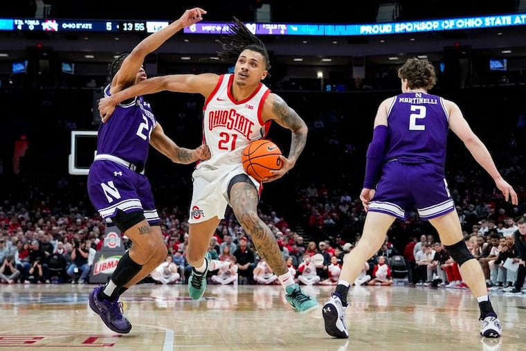 Devin Royal (center) averaged 13.7 points, 5.7 rebounds, and 1.6 assists in 32 games for Ohio State last season.