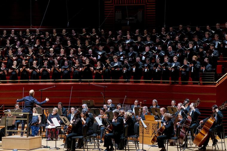 Yannick Nezet-Seguin leads the Philadelphia Orchestra and the Westminster Symphonic Choir in Bach's "Mass in B minor' at the Kimmel Center Thursday, Dec. 5.