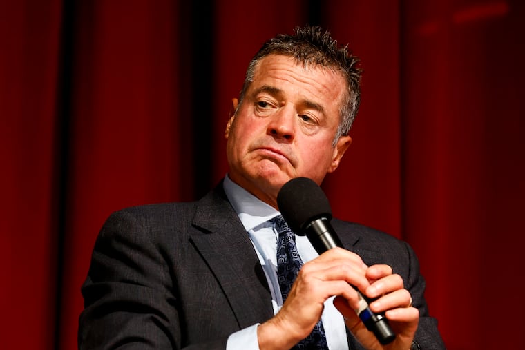 Justice David Wecht during a fireside chat in September.