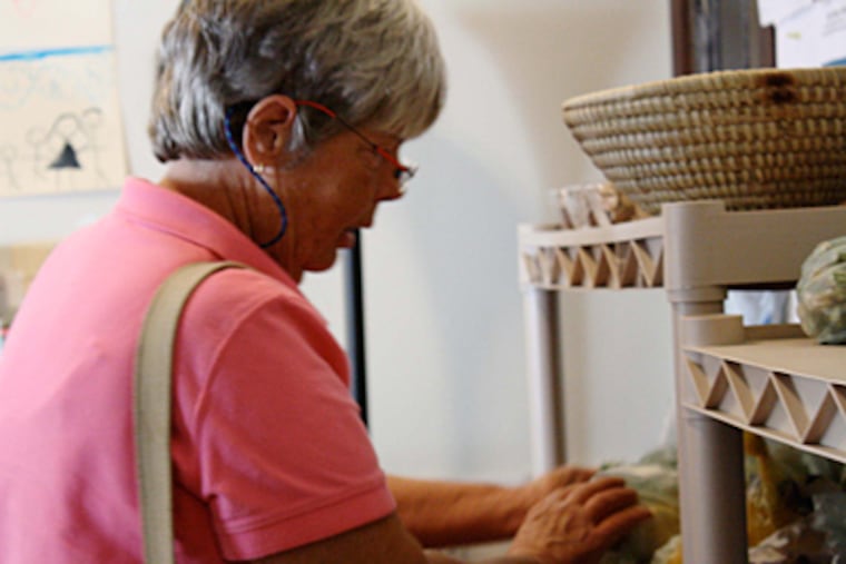 Barbara Shaw shops at the Narberth Community Food Bank at the United Methodist Church. It also delivers boxes of food.