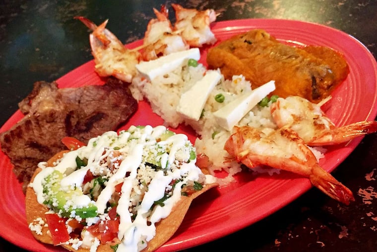 "El Mariachi" platter from San Lucas Mexican Restaurant in Camden.