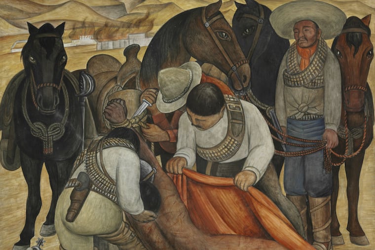 "Liberation of the Peon" (1931) by Diego Rivera is on view at the Philadelphia Museum of Art.