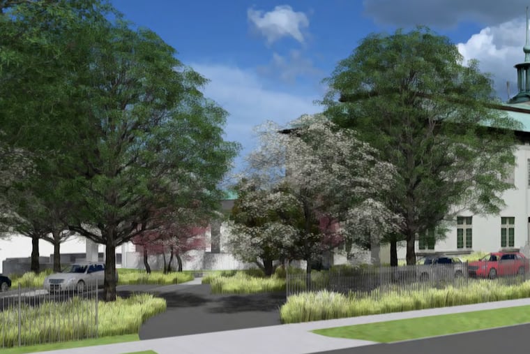 The proposed front of the American Swedish Historical Museum.