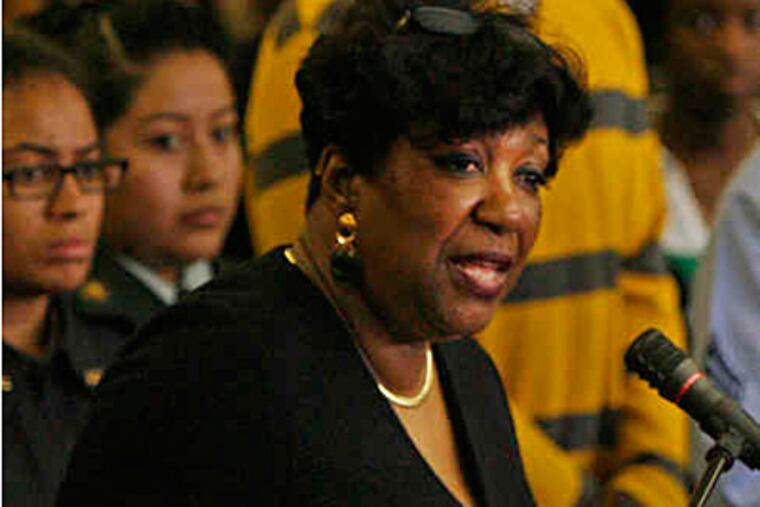 Superintendent Arlene Ackerman at South Phila. High, where she met Friday with student groups. She said she would meet soon with other groups: "These problems are long-standing and go beyond the school and into the community."