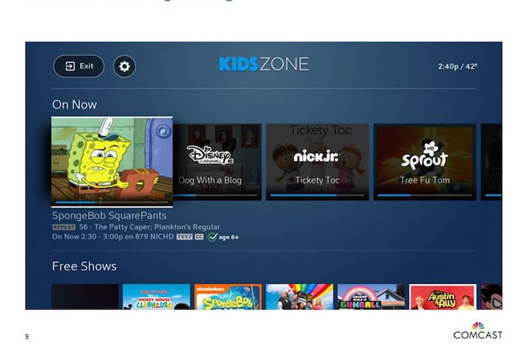 Comcast's new Kids Zone feature is interactive for the youngsters, while allowing parents to filter content to make sure it's suitable for their children.
