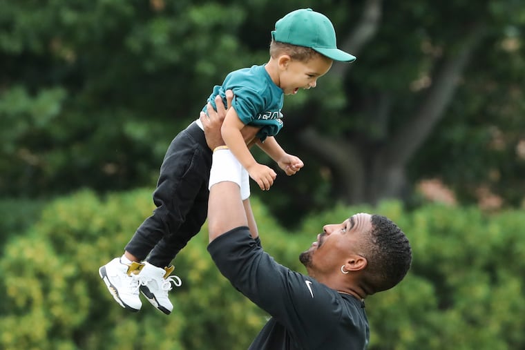 Eagles quarterback Jalen Hurts after training camp at the NovaCare Complex in South Philadelphia on Wednesday, Aug. 4, 2021.