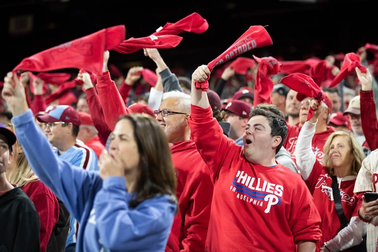 Phillies fans during the National League Championship Series on Oct. 22 at Citizens Bank Park