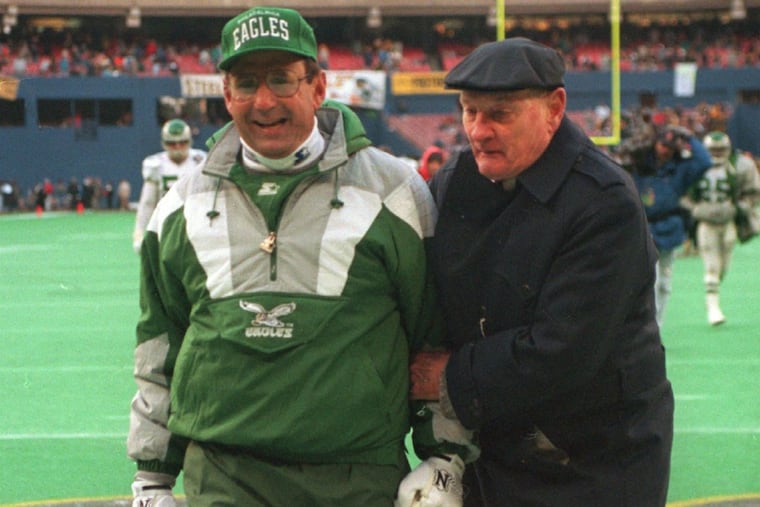 Rich Kotite, Eagles head coach in the early 1990s, at Veterans Stadium.