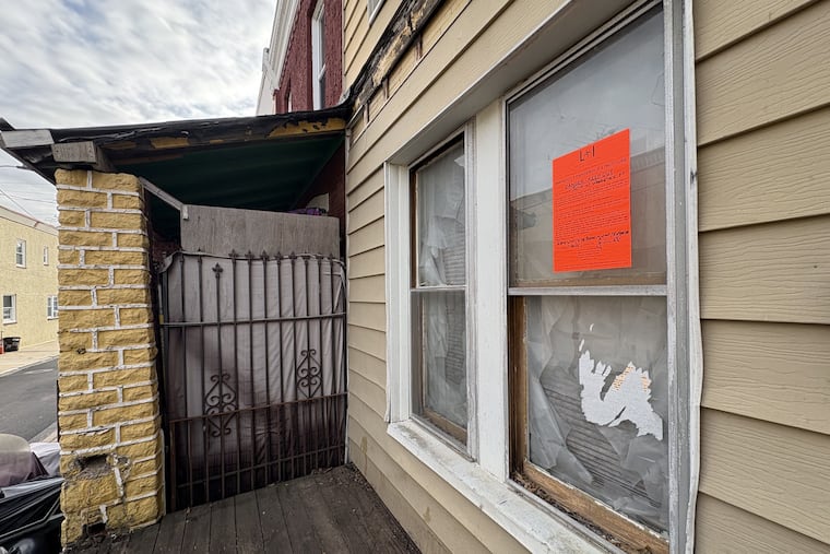 On Nov. 20, an inspector with Philadelphia's Department of Licenses and Inspections posted a final notice on the vacant North Philadelphia rowhouse that says owners must repair or demolish the home.