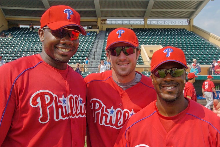 Ryan Howard, Chase Utley and Jimmy Rollins together in 2006, when they were just starting the Phillies' heyday of the last decade.