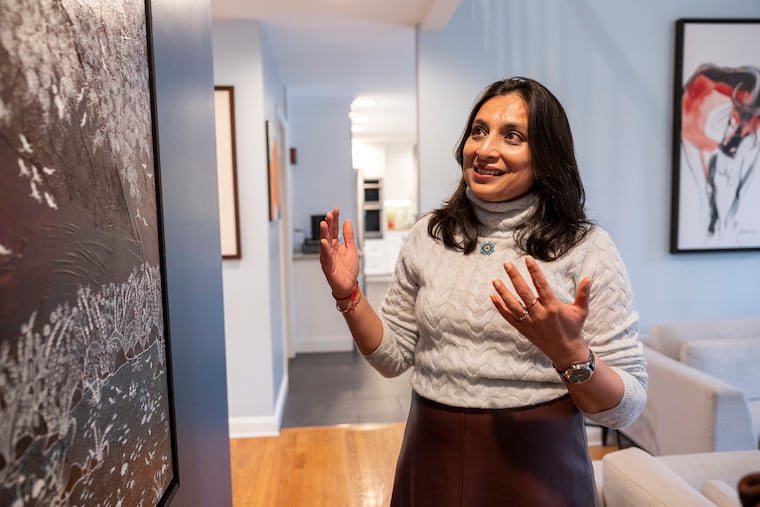 Rinal Parikh blends Indian folk art with scenes from her own backyard.