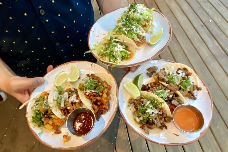 Food on its way to a table at Juno, 1033 Spring Garden St.