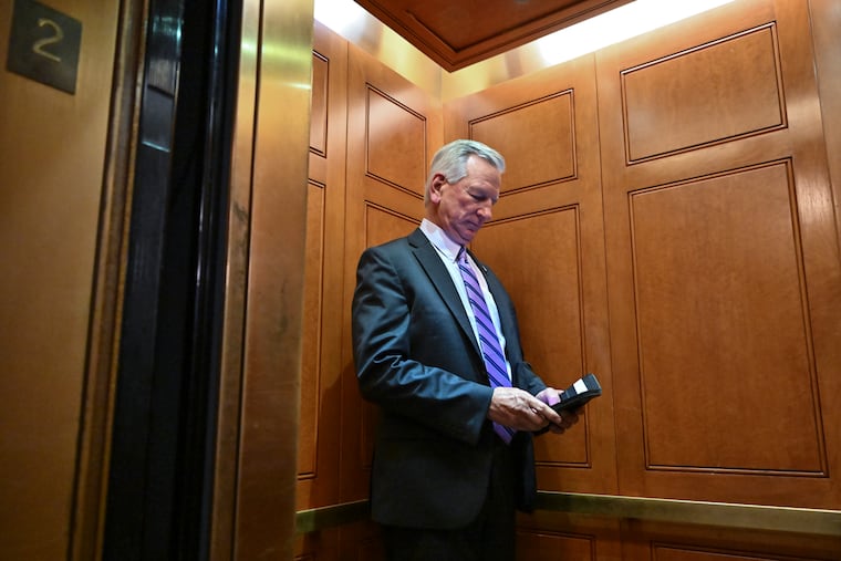 Sen. Tommy Tuberville (R-Alabama) says he has not gotten pushback from colleagues after saying, “Islamists are the enemy.”