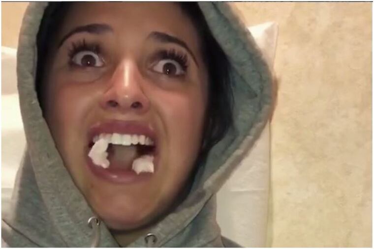 Haley Parks talks about her love for the Eagles following dental surgery.