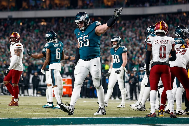 Eagles offensive tackle Lane Johnson, 35, is entering his 13th season with the team.