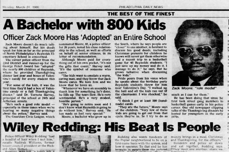 The officer "adopted" children in need.