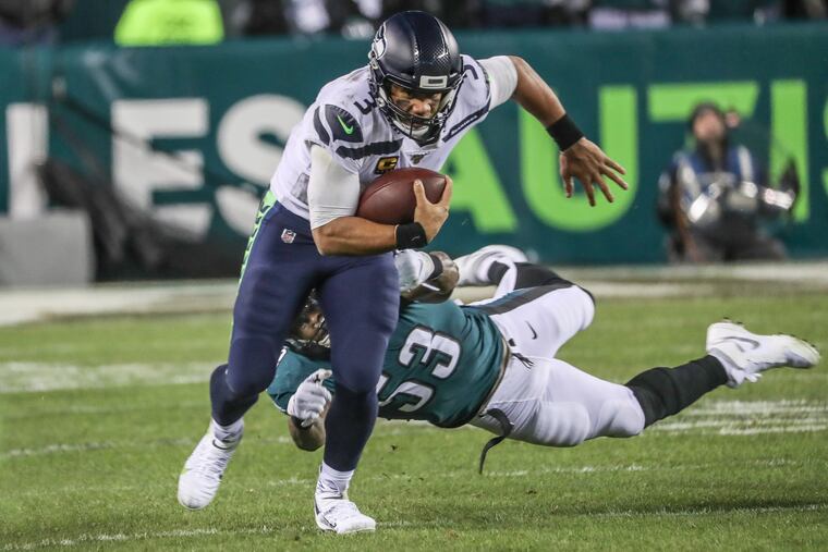 Seahawks quarterback Russell Wilson needed just 18 completions to throw for 325 yards against the Eagles. He also ran for 45 yards.