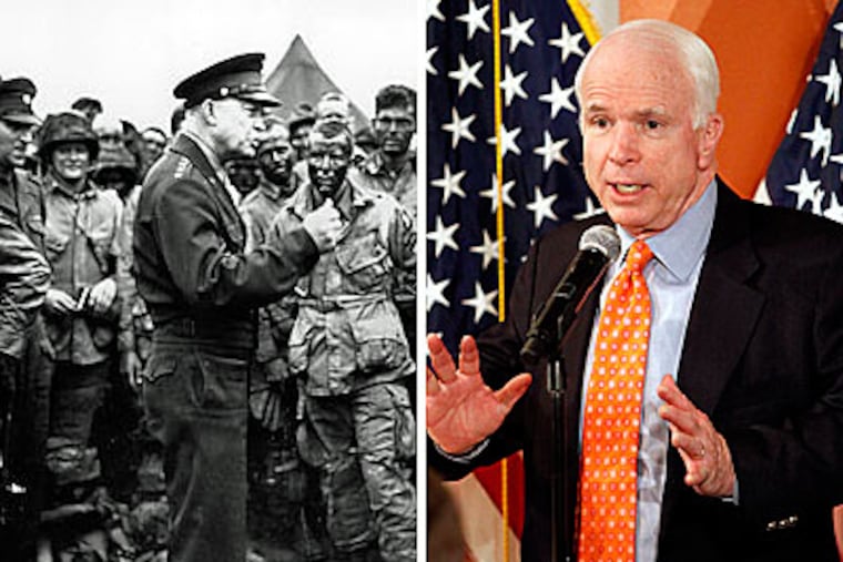Former President Dwight D. Eisenhower used his farewell address to warn of the power of the "military-industrial complex." Sen. John McCain referenced Eisenhower this week regarding cutting the funding of the F-22 fighter jet.