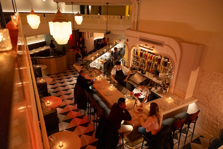 The bar at Fleur’s, as viewed from the mezzanine, on Jan. 2.