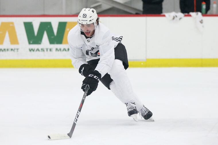 Jackson Cates took part in a Flyers developmental camp in the summer of 2019. His brother, Noah, was picked by the Flyers in the fifth round in 2017. Noah Cates has not yet decided whether he's turning pro.