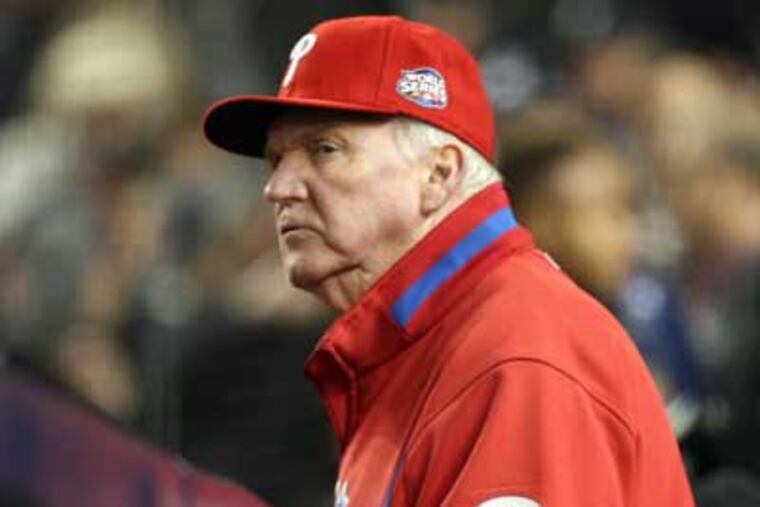 "I'll tell you something, we will be back," Charlie Manuel said after the World Series ended. (Yong Kim/Staff Photographer)