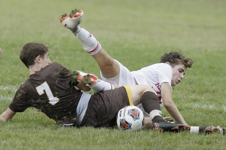 Delran and Rancocas Valley finished in a 1-1 tie on Wednesday after two lightning delayed the game.