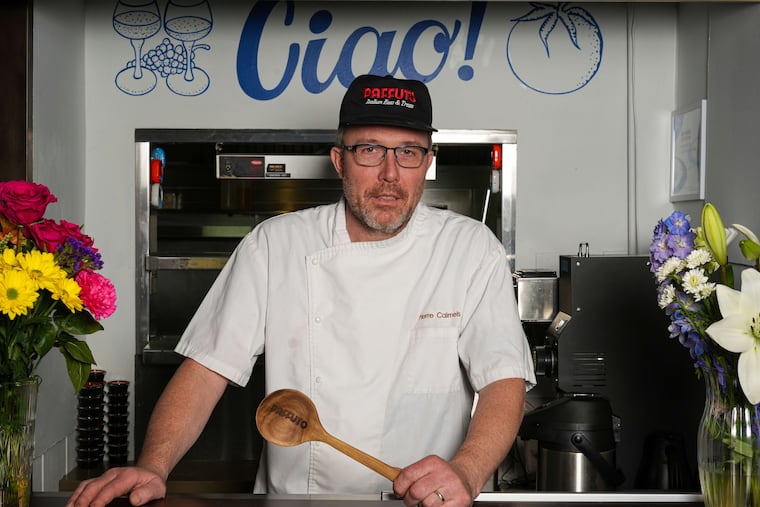 Chef Pierre Calmels in his former restaurant, now Paffuto.