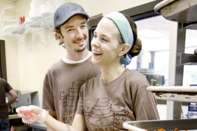 Stephen Wilson and his wife, Jill McClellen, own Sweet Life Bakery. Vineland outsourced a cake. (Elizabeth Robertson / Staff Photographer)