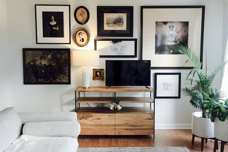 You can create a gallery wall from your own photos or artwork.