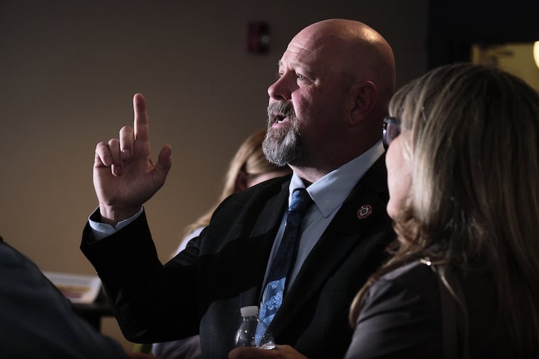 Democrat Bob Brooks, a candidate for the 7th Congressional District, attends a Northampton County Democratic Committee fundraising event April 21 at the Sigal Museum in Easton.