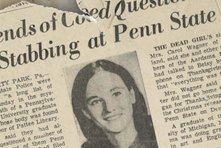 Close-up of the cover of "Murder in the Stacks" by David DeKok.