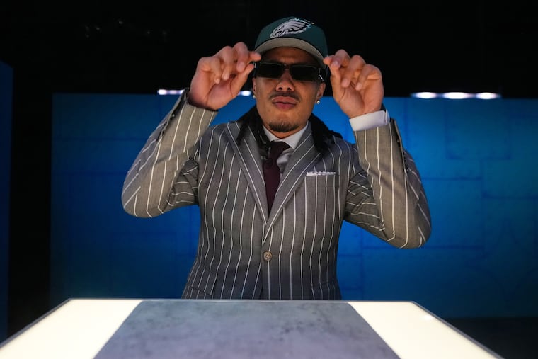 The Eagles selected USC wide receiver Makai Lemon with the 23rd pick in this year's draft.