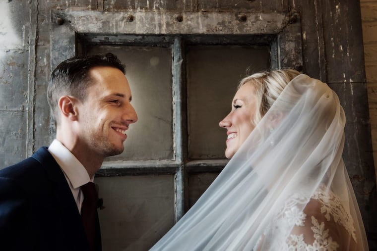 Daniel Garrison and his bride, Jenna McGivney.