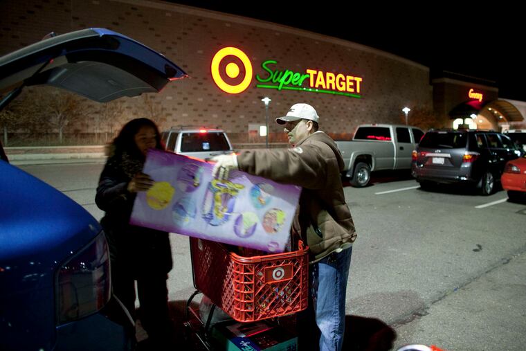 In Thornton, Colo. , Mike and Tamara Paris had made their Black Friday purchases before sunrise in 2010. The urgency to hit stores early may be diminished this year, as deals have spilled backward into Thursday. Bloomberg, File